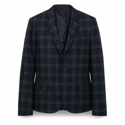 Zara Mens Green Plaid Jacket Blazer Size M Button