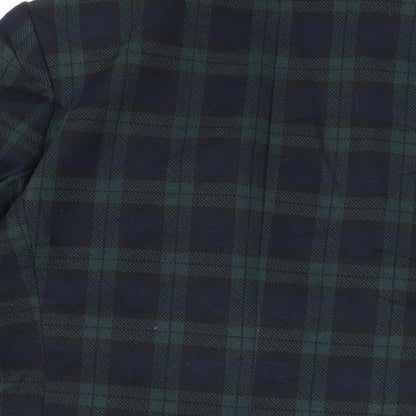 Zara Mens Green Plaid Jacket Blazer Size M Button