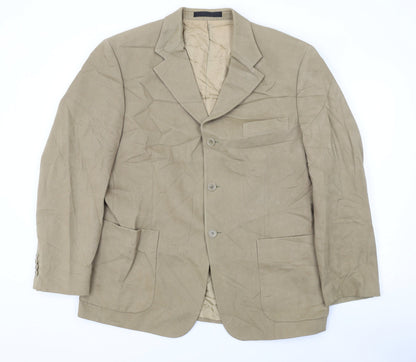 Mens UK Size 42 Marks and Spencer Regular Beige Suit Jacket