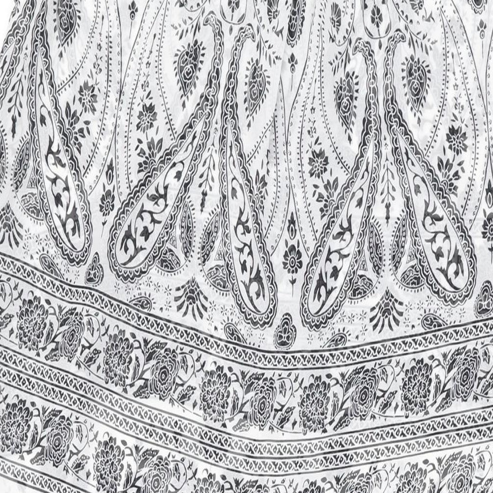 Dorothy Perkins Womens Black Paisley Polyester Shirt Dress Size 10 Collared Button