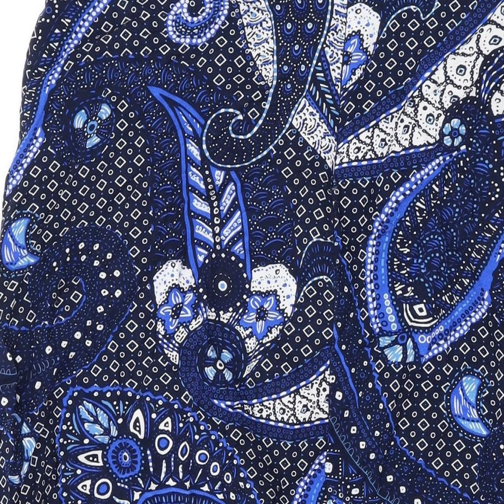 Autonomy Womens Blue Paisley Viscose Swing Skirt Size 12 Zip