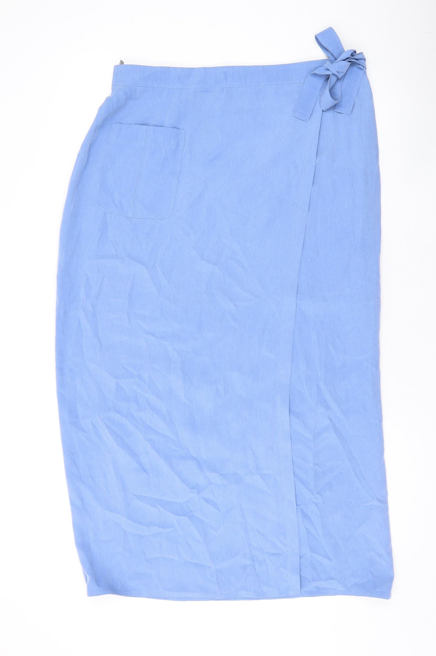 Gerry Weber Womens Blue Polyester A-Line Skirt Size 16 Zip