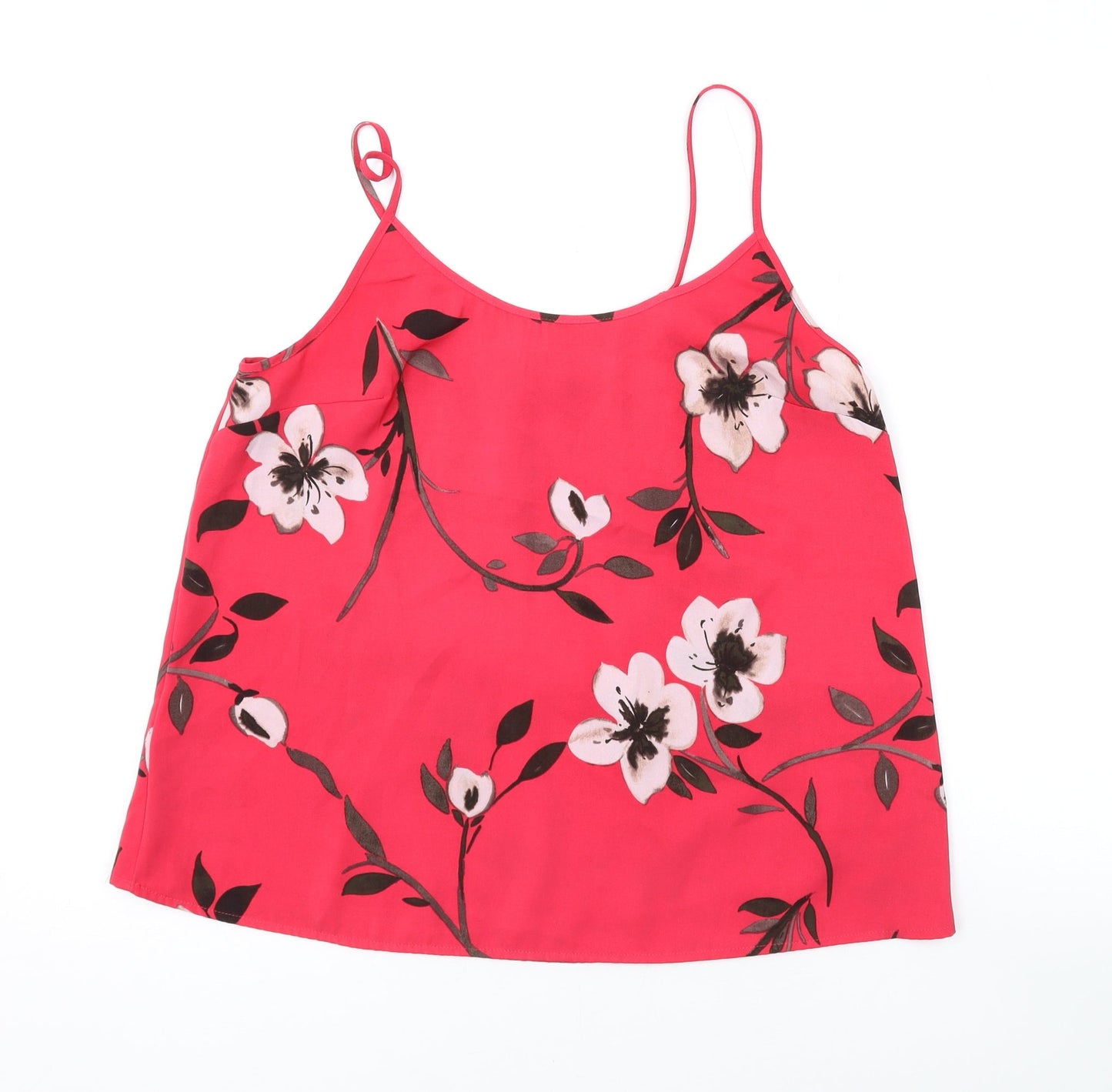 NEXT Womens Pink Floral Polyester Camisole Tank Size 12 Scoop Neck