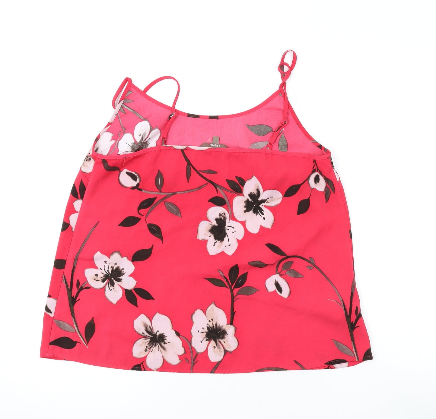 NEXT Womens Pink Floral Polyester Camisole Tank Size 12 Scoop Neck
