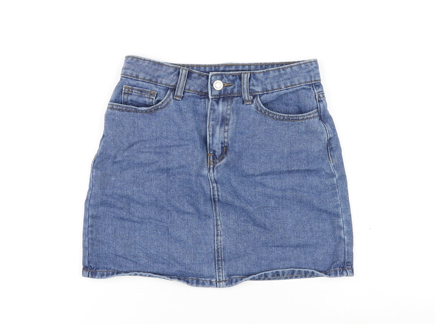 Womens UK Size 6 Denim & Co. Mini Denim Skirt