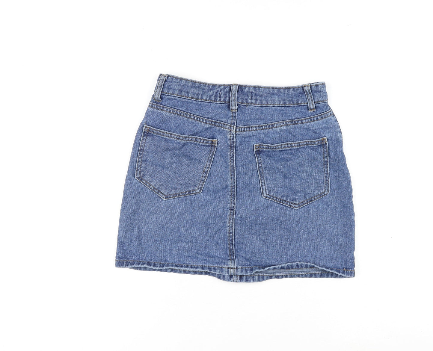 Womens UK Size 6 Denim & Co. Mini Denim Skirt