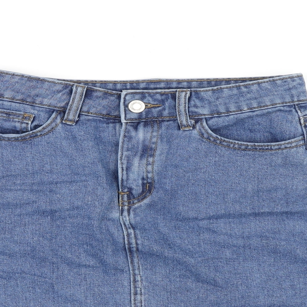 Womens UK Size 6 Denim & Co. Mini Denim Skirt