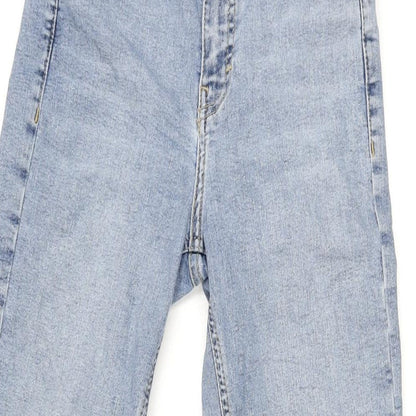 Topshop Womens Blue Cotton Skinny Jeans Size 26 in L27 in Regular Zip