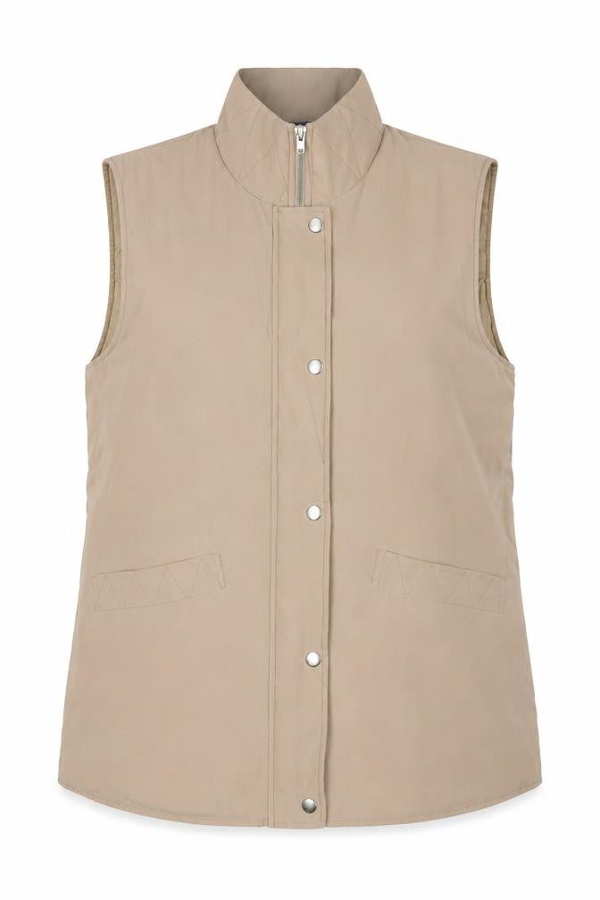 Womens UK Size L Spirit Beige Gilet