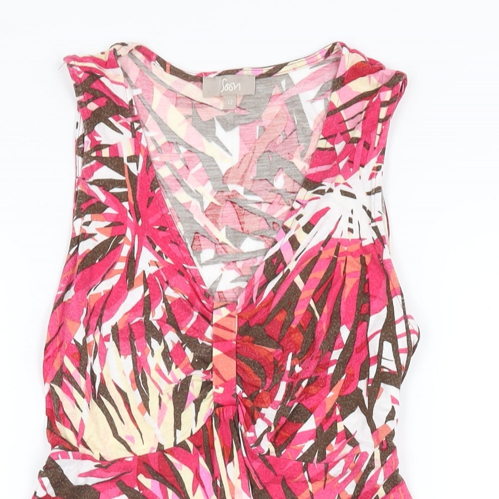 Womens UK Size 12 Monsoon Pink Basic T-Shirt