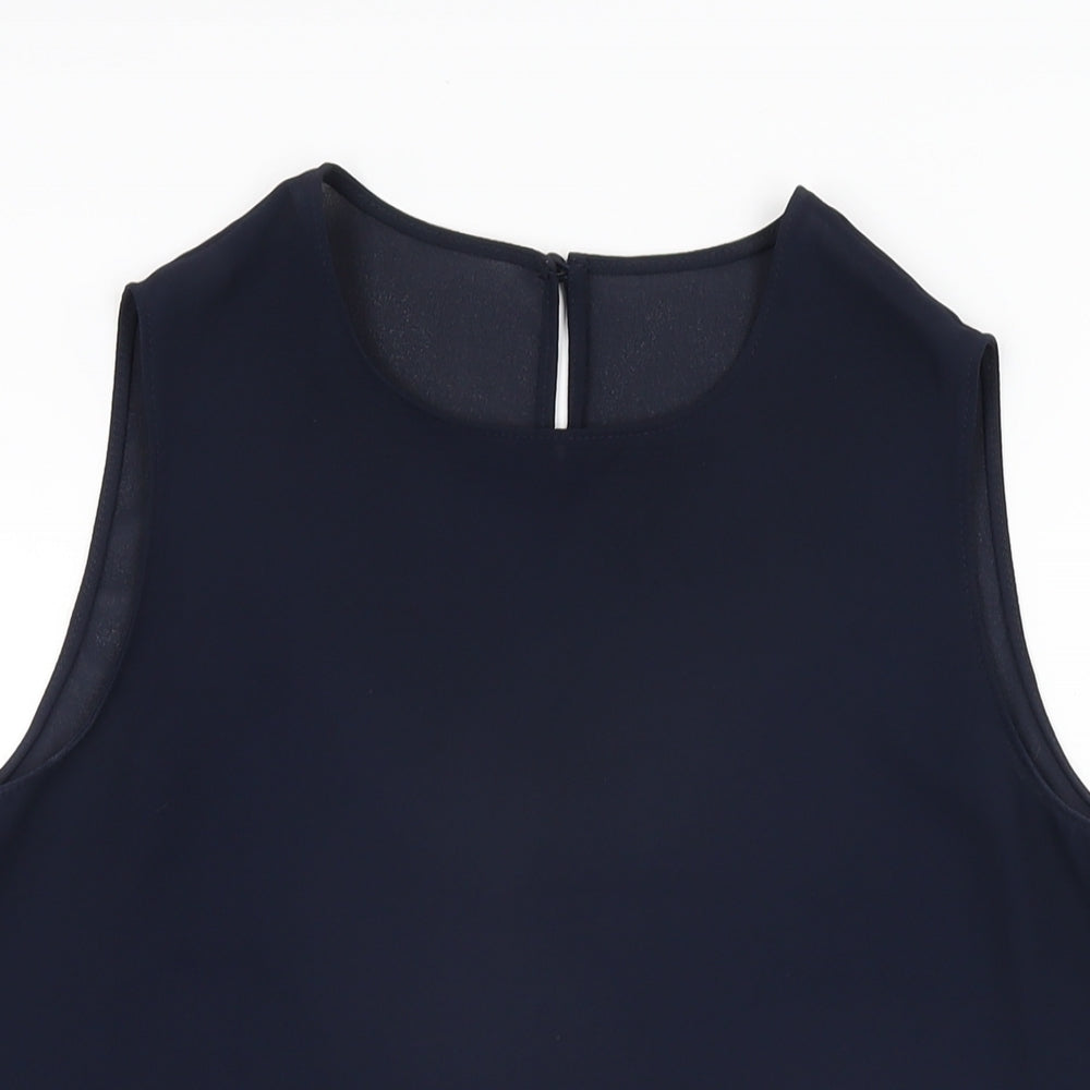 Womens UK Size 12 St Michael Blue Basic T-Shirt