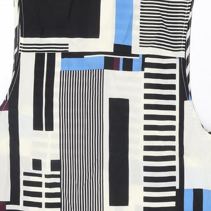 Womens UK Size 8 Topshop Multicoloured Basic Button-Up