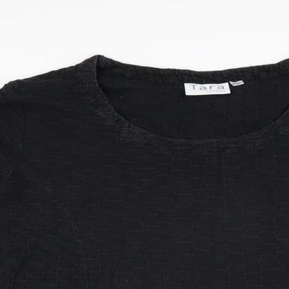 Womens UK Size 16 Tara Clothing Black Basic T-Shirt
