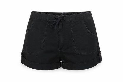 Best Mountain Womens Black Cotton Hot Pants Shorts Size 10 Regular Zip