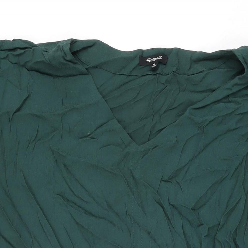 Womens UK Size XL Madewell Green Basic T-Shirt