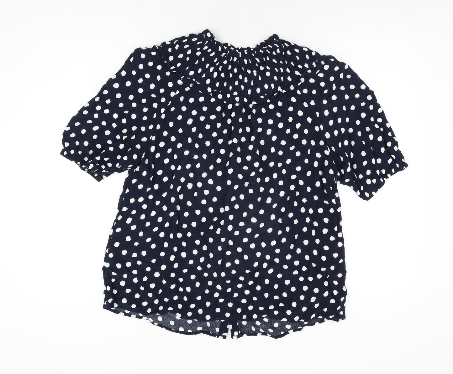 Womens UK Size 12 Marks and Spencer Blue Basic Button-Up