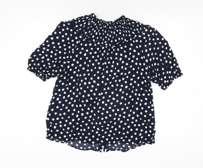 Womens UK Size 12 Marks and Spencer Blue Basic Button-Up