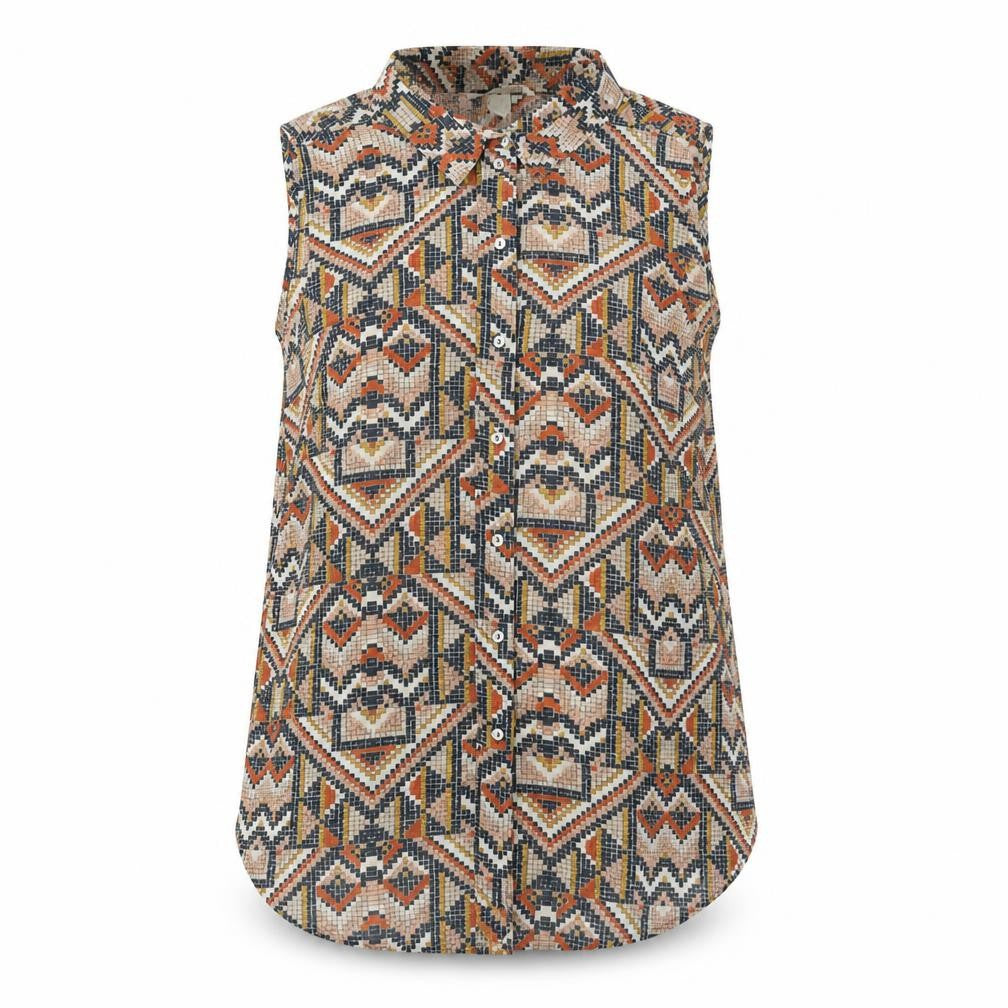 Womens UK Size 8 H&M Multicoloured Basic Button-Up