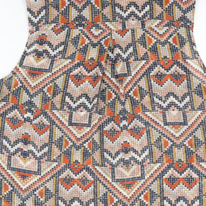 Womens UK Size 8 H&M Multicoloured Basic Button-Up