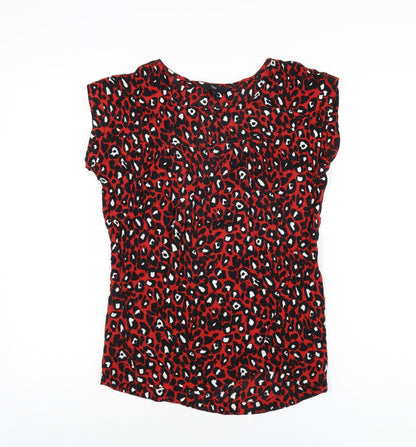 Womens UK Size 6 NEXT Red Basic T-Shirt
