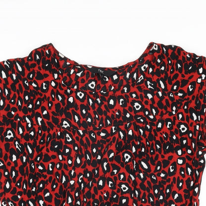 Womens UK Size 6 NEXT Red Basic T-Shirt