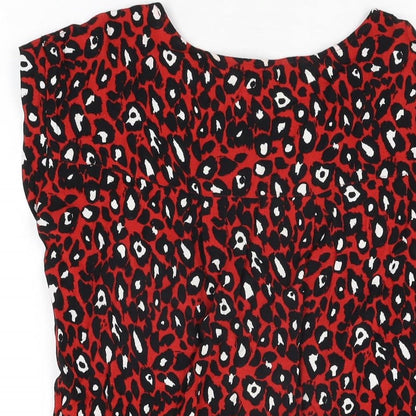 Womens UK Size 6 NEXT Red Basic T-Shirt