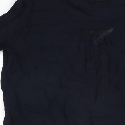 Womens UK Size M Zara Blue Basic Blouse