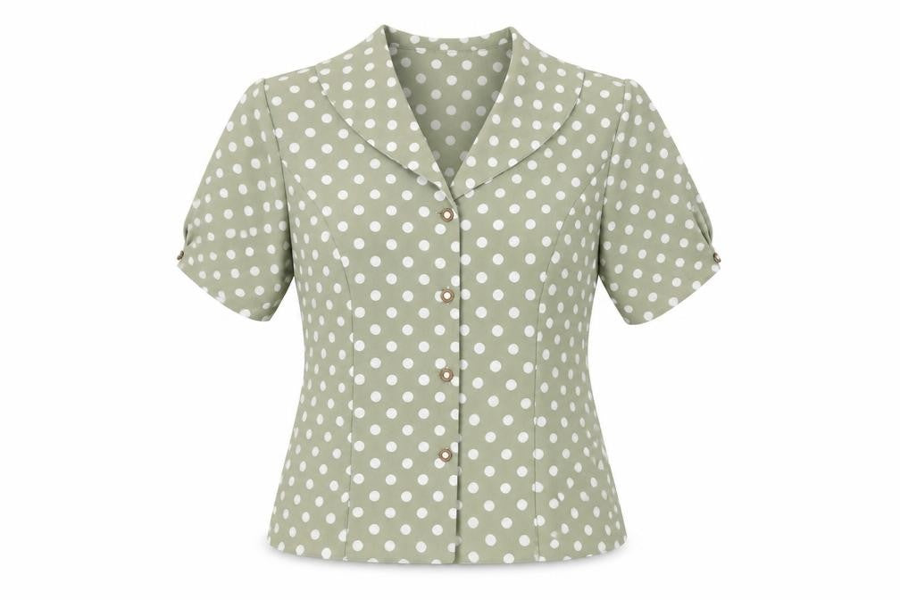 Womens UK Size 12 OPUS Green Basic Button-Up