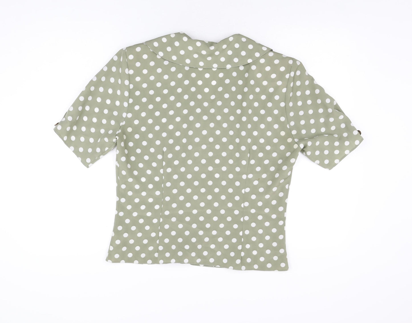 Womens UK Size 12 OPUS Green Basic Button-Up