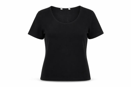 Womens UK Size 12 BHS Black Basic T-Shirt