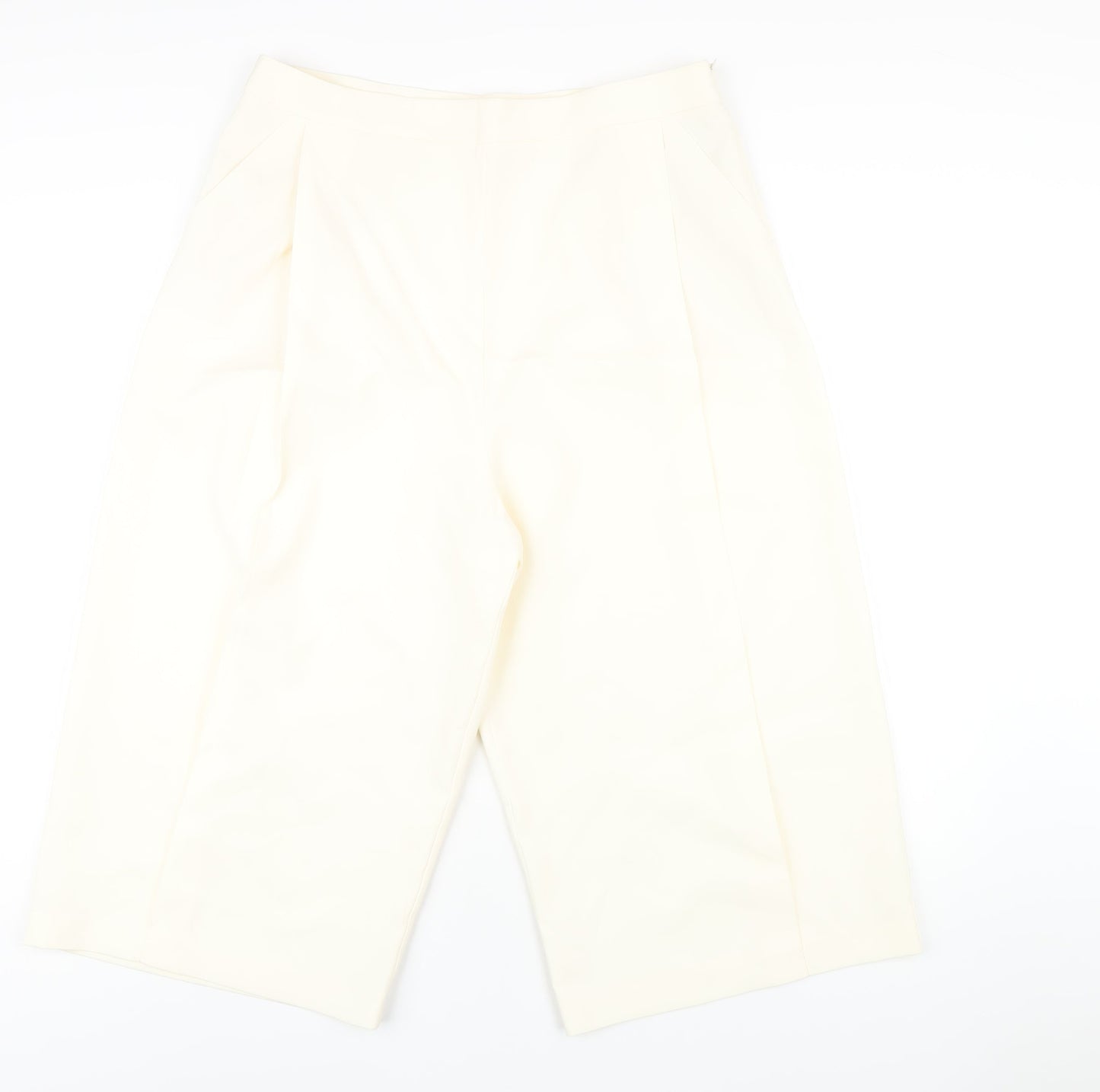 Finery Womens Ivory Polyester Capri Trousers Size 16 L20 in Regular Zip