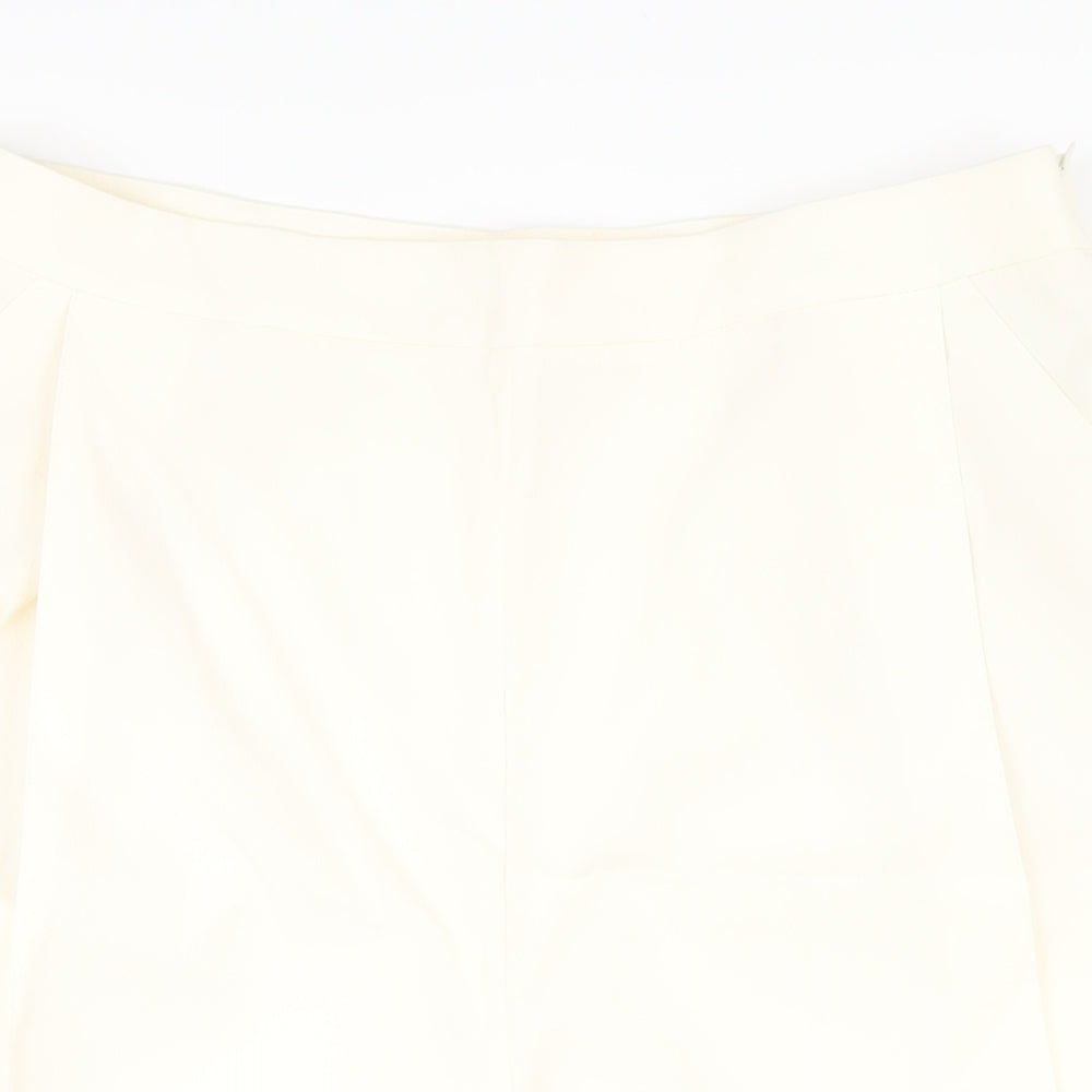 Finery Womens Ivory Polyester Capri Trousers Size 16 L20 in Regular Zip