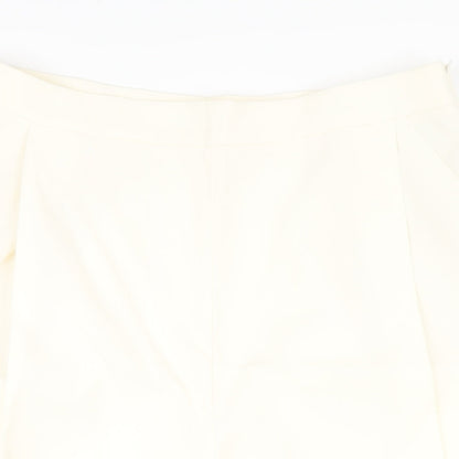 Finery Womens Ivory Polyester Capri Trousers Size 16 L20 in Regular Zip