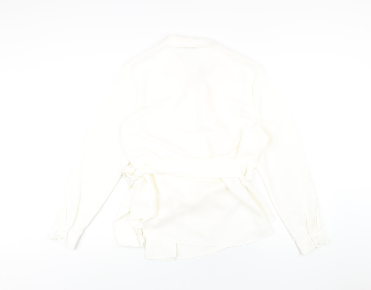 Womens UK Size 18 NEXT Ivory Wrap Blouse