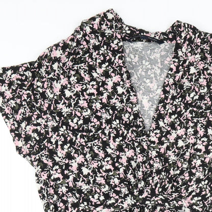 French Connection Womens Multicoloured Floral Viscose A-Line Size 14 V-Neck Pullover