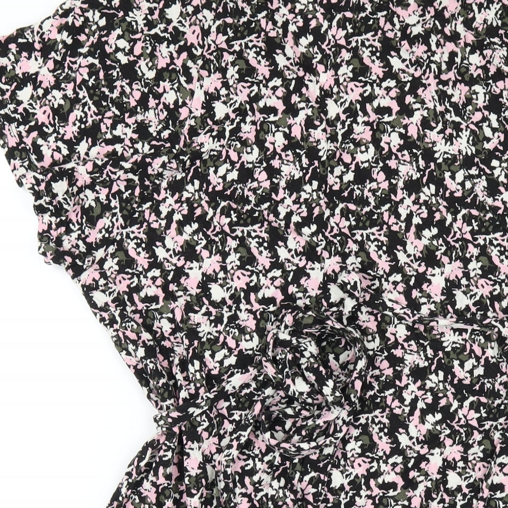 French Connection Womens Multicoloured Floral Viscose A-Line Size 14 V-Neck Pullover