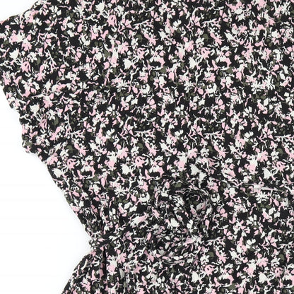 French Connection Womens Multicoloured Floral Viscose A-Line Size 14 V-Neck Pullover