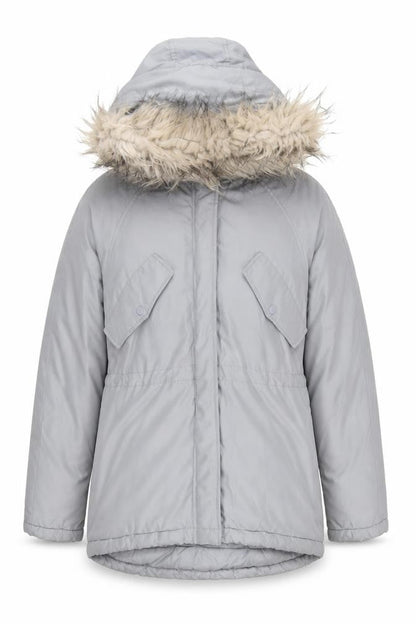 Womens UK Size XS H&M Grey Parka Coat
