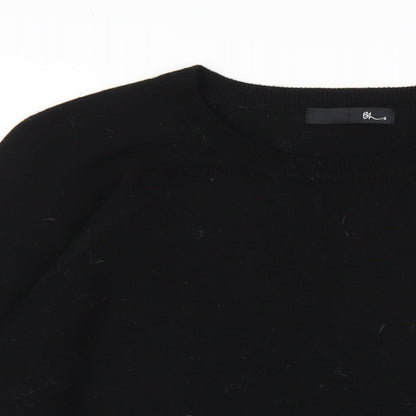 BHS Womens Black Crew Neck Acrylic Pullover Jumper Size M