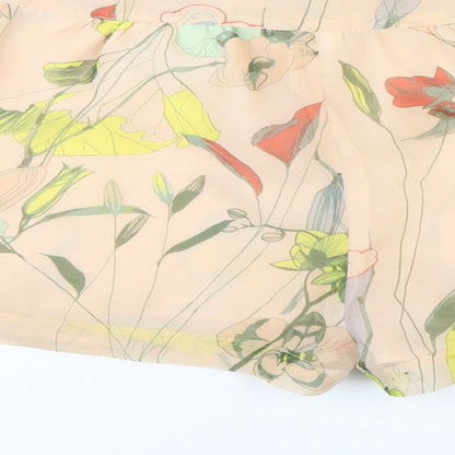 H&M Womens Multicoloured Geometric Polyester Basic Shorts Size 8 Regular Zip