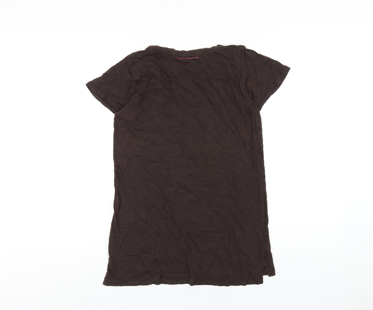 Womens UK Size S Uniqlo Brown Basic T-Shirt
