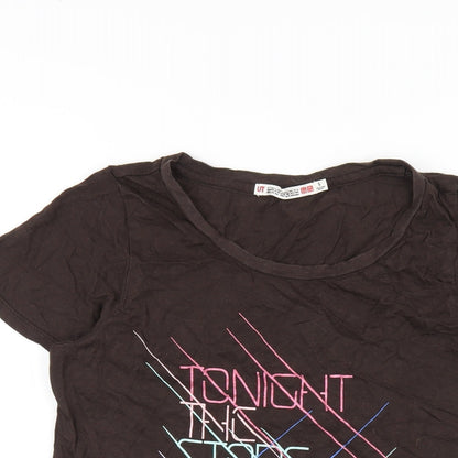 Womens UK Size S Uniqlo Brown Basic T-Shirt