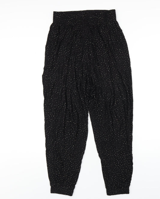 Womens UK Size S H&M Regular Fit Bloomer Black Trousers