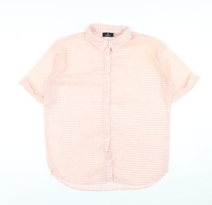 Womens UK Size 10 Heartbreak Pink Basic Button-Up