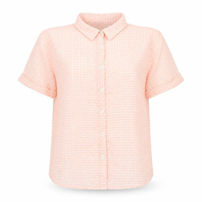 Womens UK Size 10 Heartbreak Pink Basic Button-Up