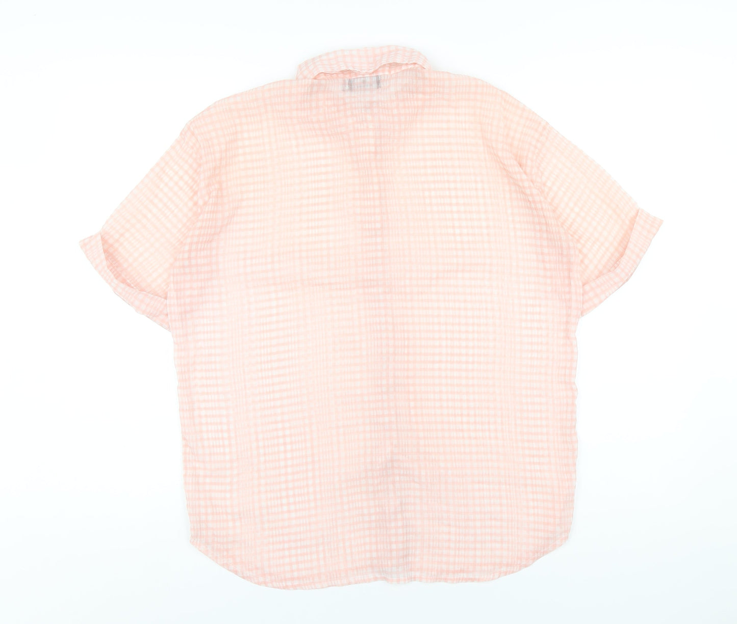 Womens UK Size 10 Heartbreak Pink Basic Button-Up