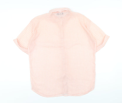 Womens UK Size 10 Heartbreak Pink Basic Button-Up