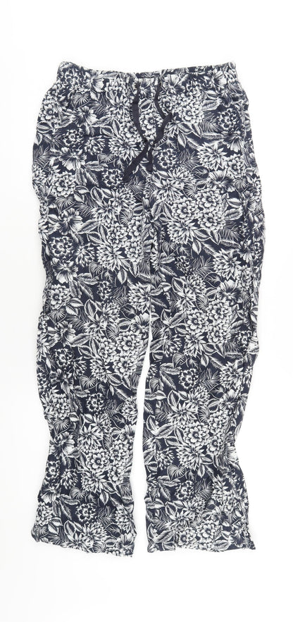 Womens UK Size 8 Marks and Spencer Regular Fit  Blue Trousers