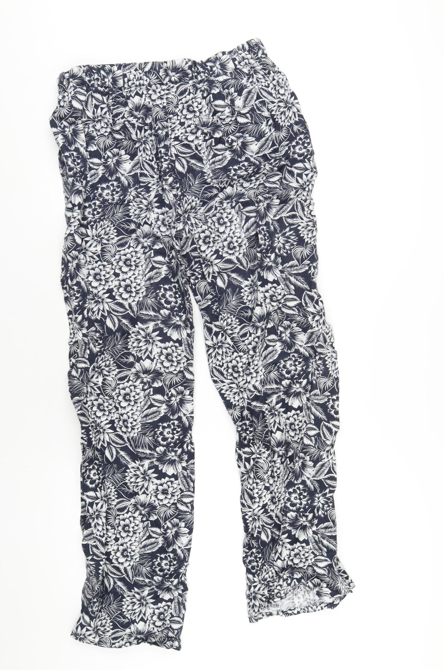 Womens UK Size 8 Marks and Spencer Regular Fit  Blue Trousers