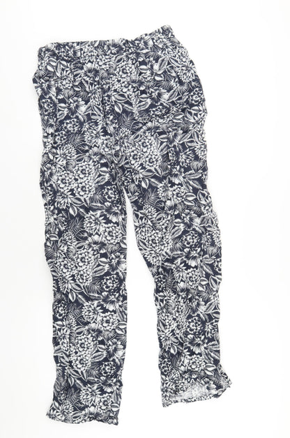 Womens UK Size 8 Marks and Spencer Regular Fit  Blue Trousers
